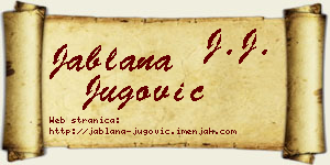 Jablana Jugović vizit kartica